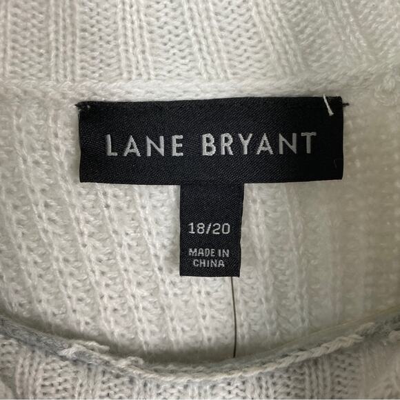 Lane Bryant Gray Colorblock Turtleneck Long Sleeve Sweater Sz.18/20 NWT - Picture 8 of 16